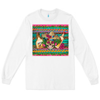 White mexican tequila skull roses cactus sombrero Long Sleeve Tee - Artiststas
