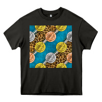 Asphalt american football medal with leopard Heavy Core Tee - BundleAndBundleShop