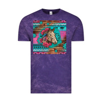Cloud Purple floral horse Vintage Tee - LillyAllenDesigns