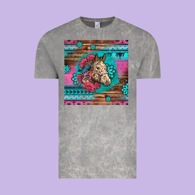 Floral Horse Vintage Tee Designed By Lillyallendesigns