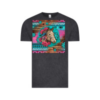 Vintage Black floral horse Vintage Tee - LillyAllenDesigns