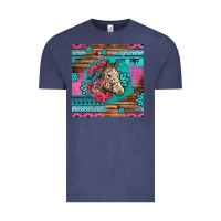 Vintage Denim floral horse Vintage Tee - LillyAllenDesigns