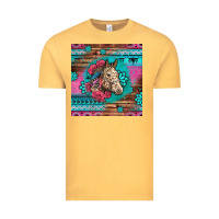 Vintage Mustard floral horse Vintage Tee - LillyAllenDesigns
