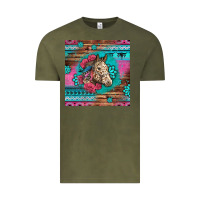 Vintage Olive floral horse Vintage Tee - LillyAllenDesigns