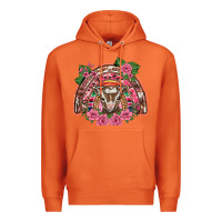 Carrot pink floral baby goat rainbow Premium Hoodie - BarkalooDesign