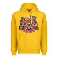 Lemon pink floral baby goat rainbow Premium Hoodie - BarkalooDesign