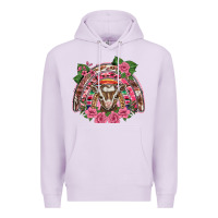 Lilac pink floral baby goat rainbow Premium Hoodie - BarkalooDesign