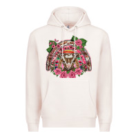 Pale Pink pink floral baby goat rainbow Premium Hoodie - BarkalooDesign