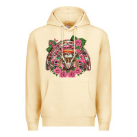 Pina Colada pink floral baby goat rainbow Premium Hoodie - BarkalooDesign