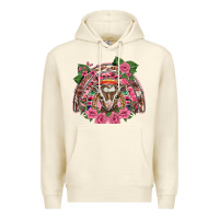 Sandshell pink floral baby goat rainbow Premium Hoodie - BarkalooDesign