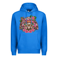 True Royal pink floral baby goat rainbow Premium Hoodie - BarkalooDesign