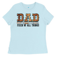 Baby Blue Dad Fixer Of All Things Ladies Tee - LillyAllenDesigns