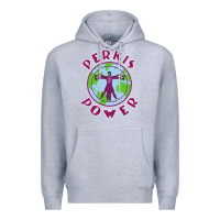 Heather Grey heavyweights power Premium Hoodie - DesigneFamous