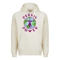 Oatmeal Heather heavyweights power Premium Hoodie - DesigneFamous