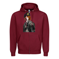 Burgundy Pet Portraits, Custom Pet Portraits, Renaissance Pet Portraits, Custom Zipper Hoodie - RanaPortraitStore