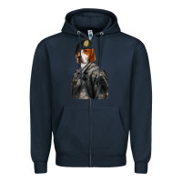 Navy Pet Portraits, Custom Pet Portraits, Renaissance Pet Portraits, Custom Zipper Hoodie - RanaPortraitStore