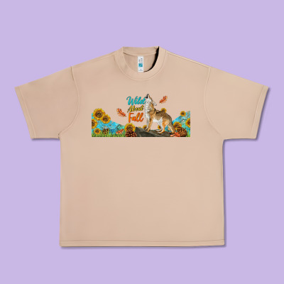 Wild About Fall Coyote Urban Heavy Tee Designed By Lillyallendesigns