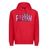 Red horseshoe with roses and cross Premium Hoodie - RanaPortraitStore