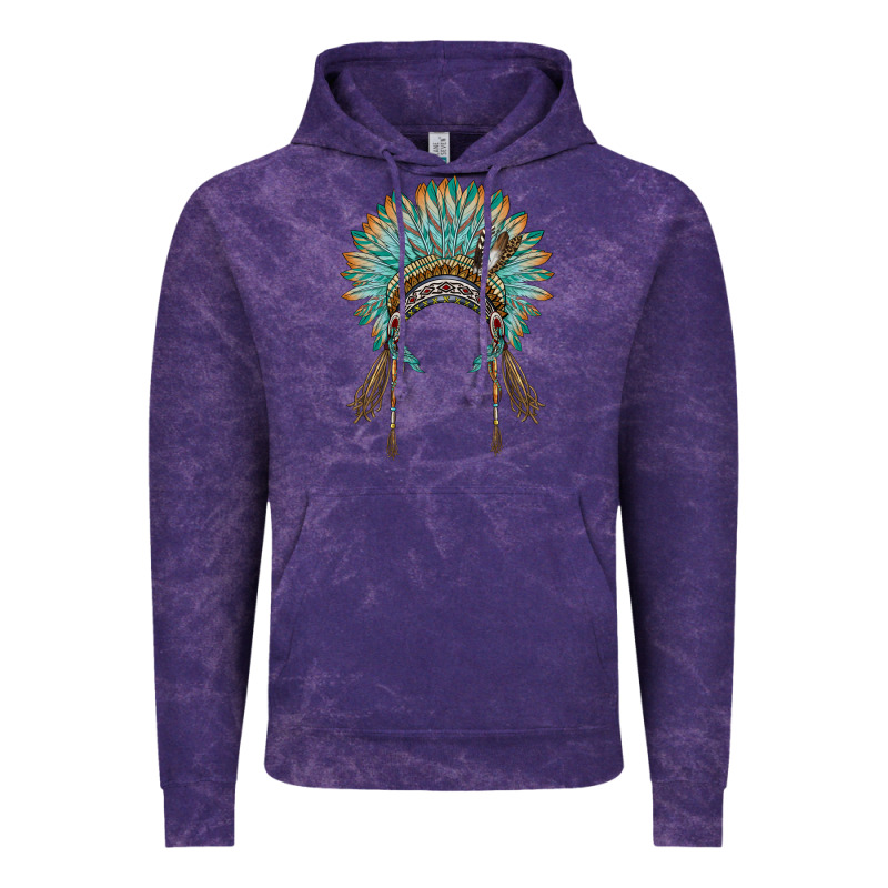 Native American Headdress Turquise Vintage Hoodie by BarkalooDesign | Teevron