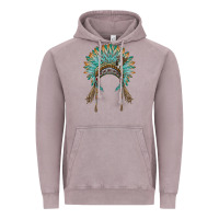 Vintage Zinc native american headdress turquise Vintage Hoodie - BarkalooDesign