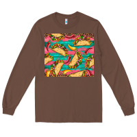 Chestnut mexican taco paper glitter leopard wooden Long Sleeve Tee - Artiststas