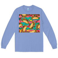 Colony Blue mexican taco paper glitter leopard wooden Long Sleeve Tee - Artiststas