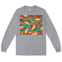 Heather Grey mexican taco paper glitter leopard wooden Long Sleeve Tee - Artiststas