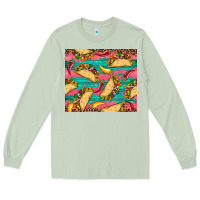 Matcha mexican taco paper glitter leopard wooden Long Sleeve Tee - Artiststas