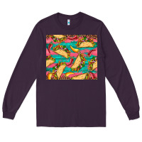 Plum mexican taco paper glitter leopard wooden Long Sleeve Tee - Artiststas