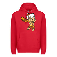 Red bamm bamm Premium Hoodie - DesigneFamous