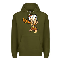 Army Green bamm bamm Premium Hoodie - DesigneFamous