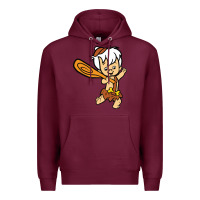 Burgundy bamm bamm Premium Hoodie - DesigneFamous