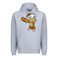 Heather Grey bamm bamm Premium Hoodie - DesigneFamous
