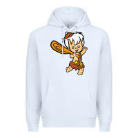 White bamm bamm Premium Hoodie - DesigneFamous