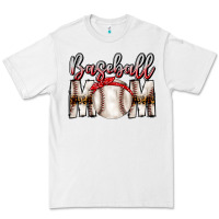 White Baseball Mom Premium Tee - CowhideDigitalArt