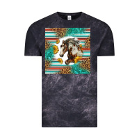 Cloud Black western mustang horse Vintage Tee - LillyAllenDesigns