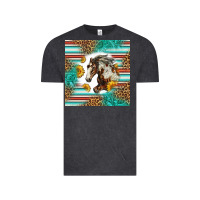 Vintage Black western mustang horse Vintage Tee - LillyAllenDesigns