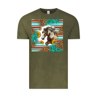 Vintage Olive western mustang horse Vintage Tee - LillyAllenDesigns