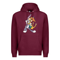 Burgundy bugs bunny and lola bunny Premium Hoodie - DesigneFamous