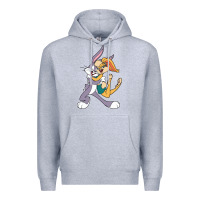 Heather Grey bugs bunny and lola bunny Premium Hoodie - DesigneFamous