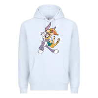 White bugs bunny and lola bunny Premium Hoodie - DesigneFamous