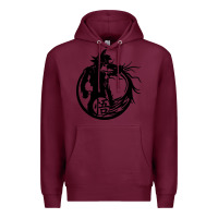 Burgundy goku super saiyan ultra dragon Premium Hoodie - DesigneFamous
