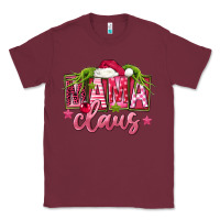 Burgundy Pink Christmas Mama Claus Classic Tee - FaDigitalArtStudio
