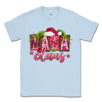 Dusty Blue Pink Christmas Mama Claus Classic Tee - FaDigitalArtStudio