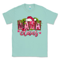Seafoam Pink Christmas Mama Claus Classic Tee - FaDigitalArtStudio