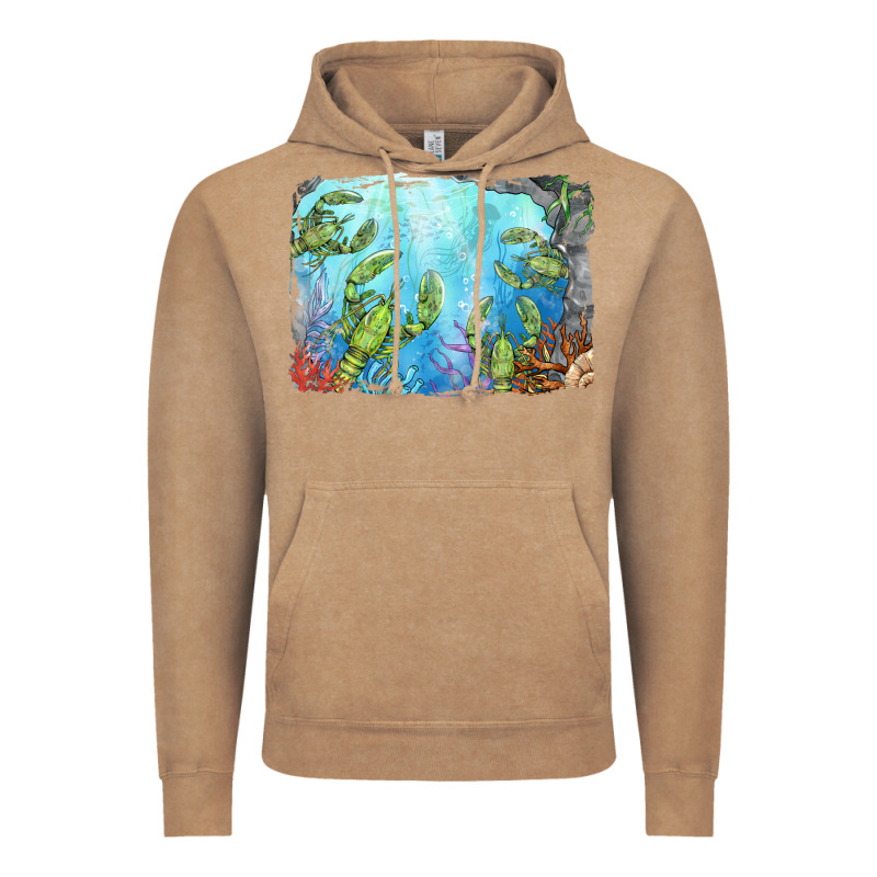 Lobster Background Vintage Hoodie by BarkalooDesign | Teevron