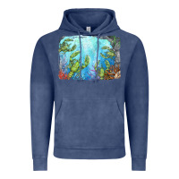 Vintage Denim lobster background Vintage Hoodie - BarkalooDesign