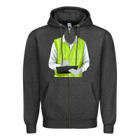 Charcoal Heather border collie engineer Zipper Hoodie - RanaPortraitStore