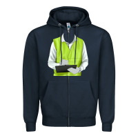 Navy border collie engineer Zipper Hoodie - RanaPortraitStore