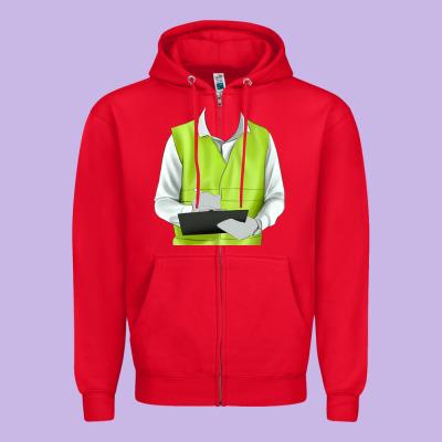 Border Collie Engineer Zipper Hoodie Designed By Ranaportraitstore